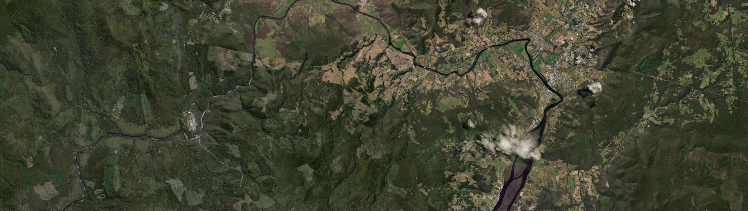 Aerial view of Glen Huon, TAS