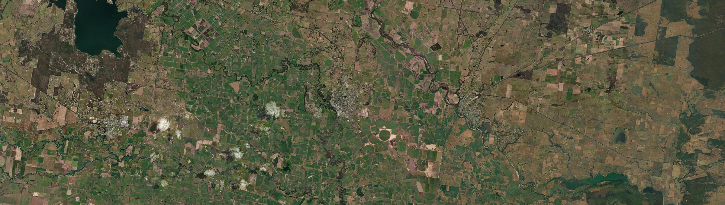 Aerial view of Maffra (Vic.), VIC