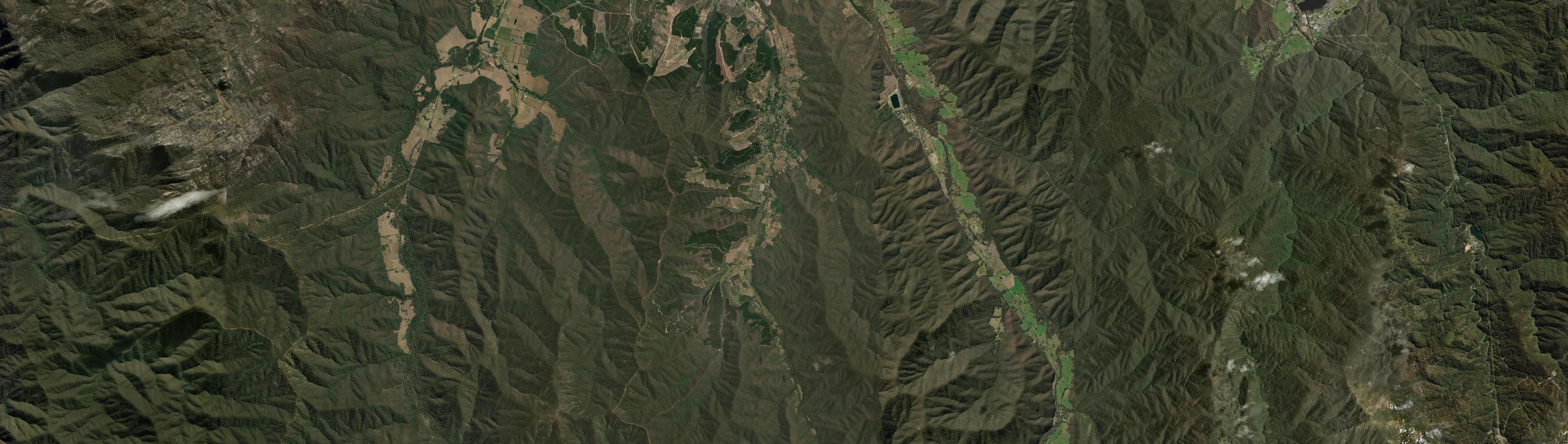 Aerial view of Wandiligong, VIC