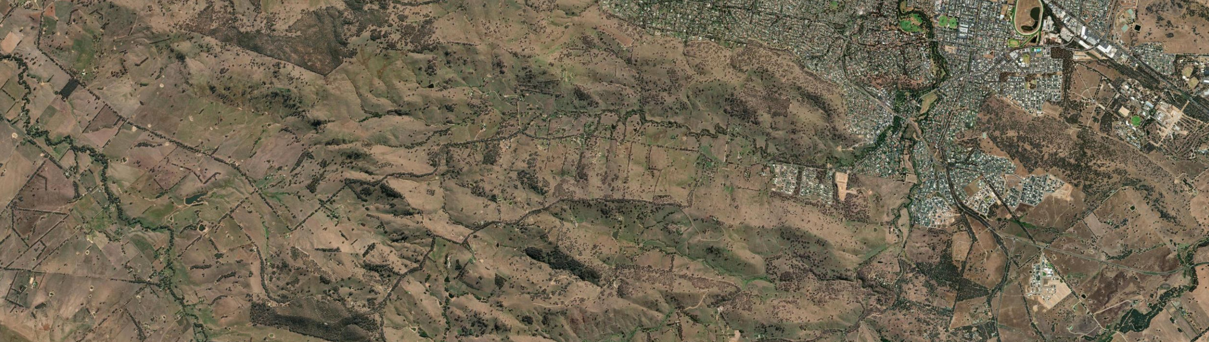 Aerial view of Huon Creek, VIC