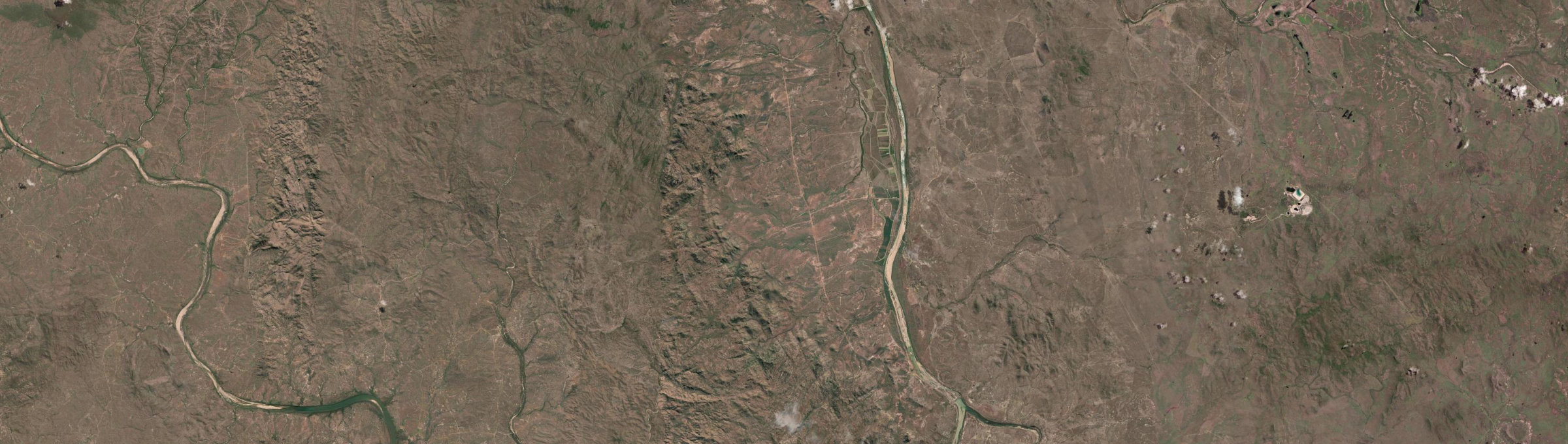 Aerial view of Eight Mile Creek (Qld), QLD