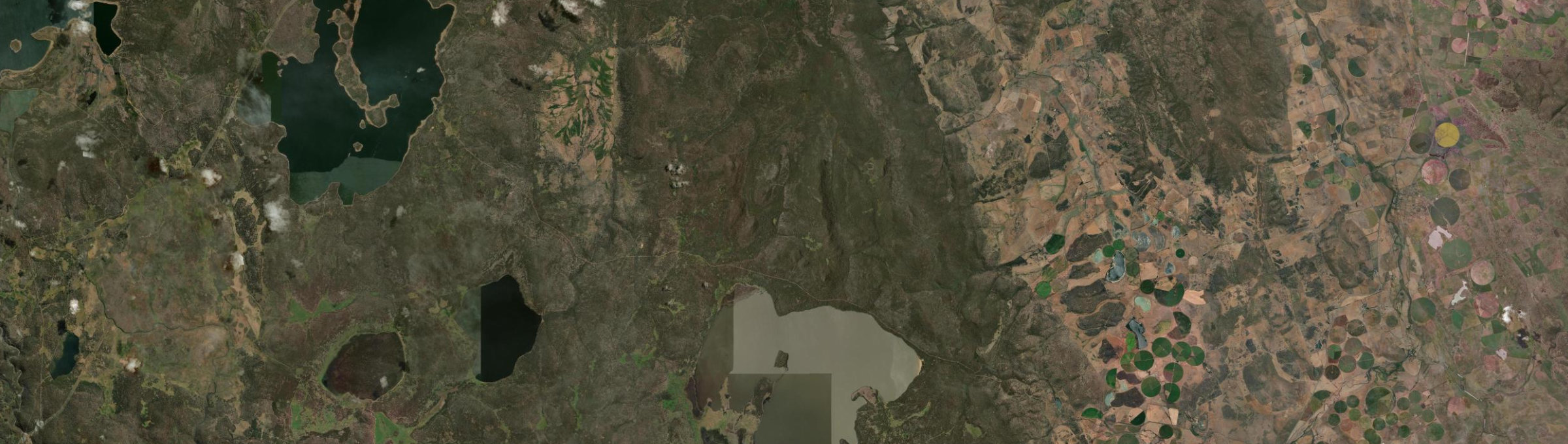 Aerial view of Lake Sorell, TAS
