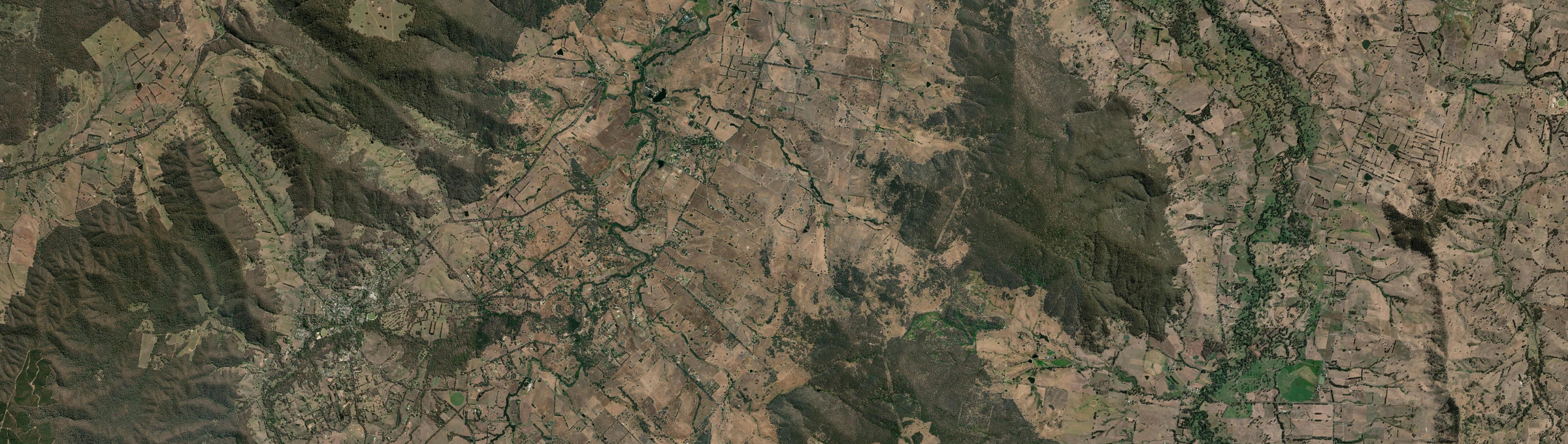 Aerial view of Allans Flat, VIC