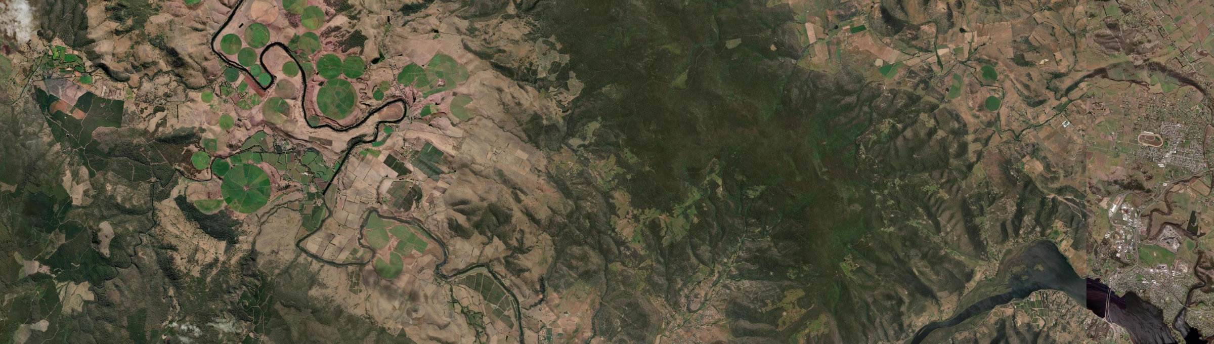 Aerial view of Black Hills, TAS