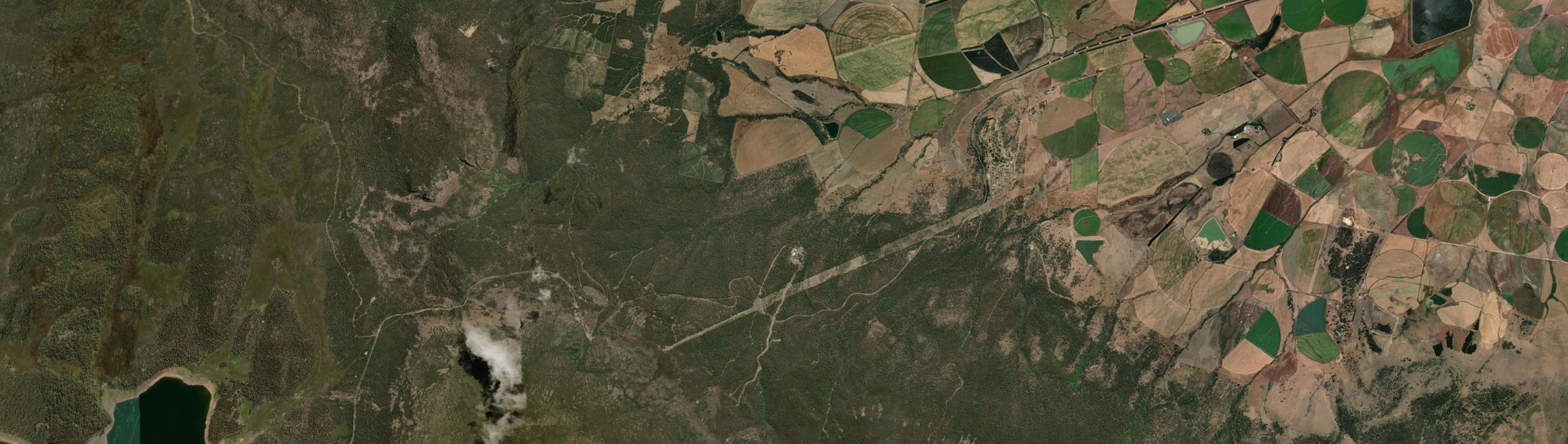 Aerial view of Poatina, TAS