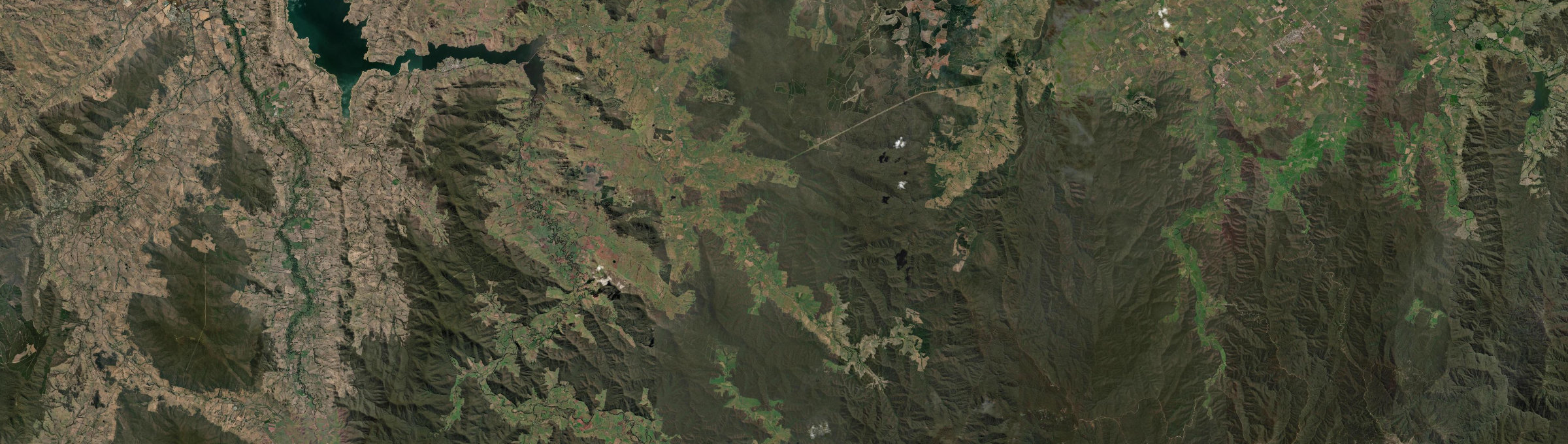 Aerial view of Tallangatta Valley, VIC