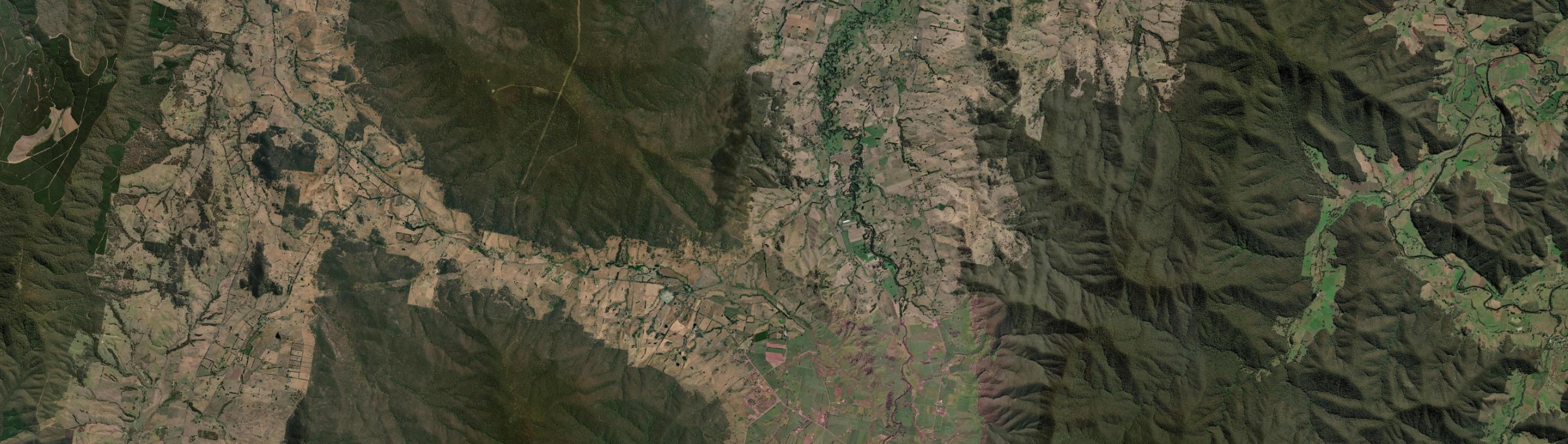 Aerial view of Kergunyah South, VIC