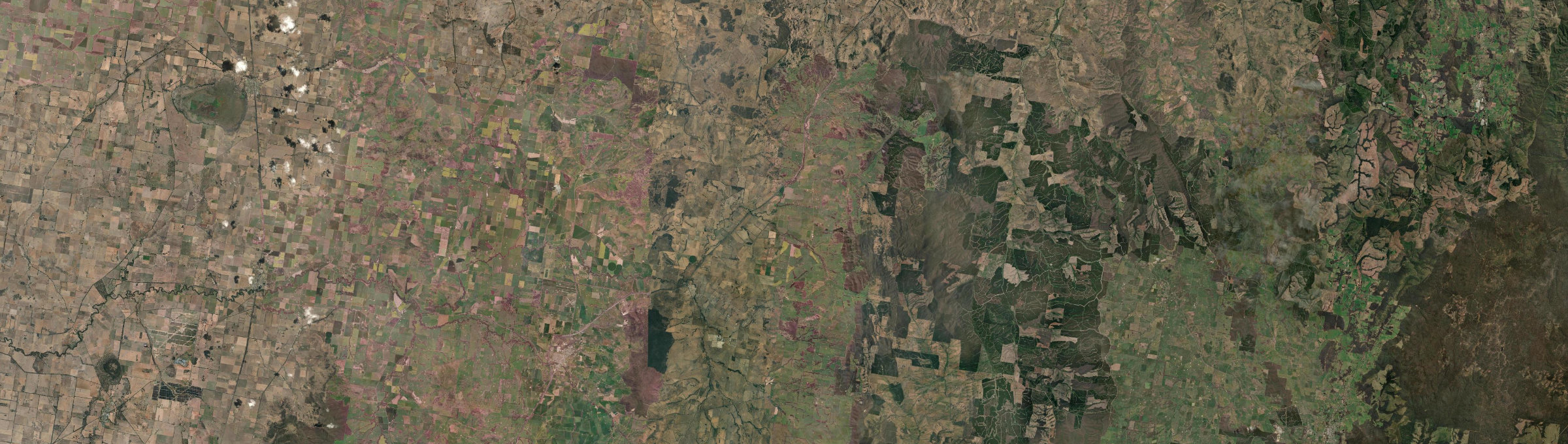 Aerial view of Little Billabong, NSW
