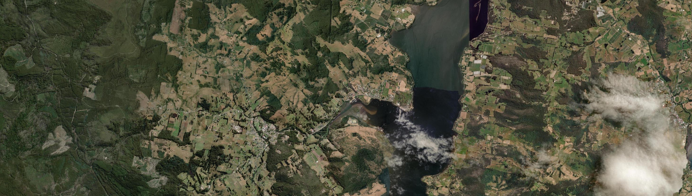 Aerial view of Port Huon, TAS