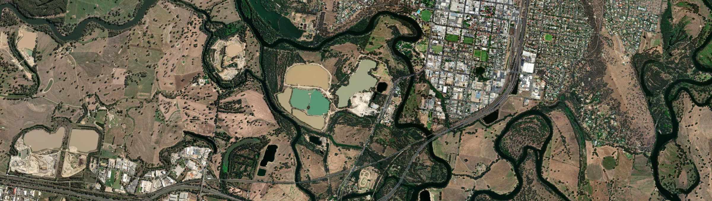 Aerial view of Gateway Island, VIC