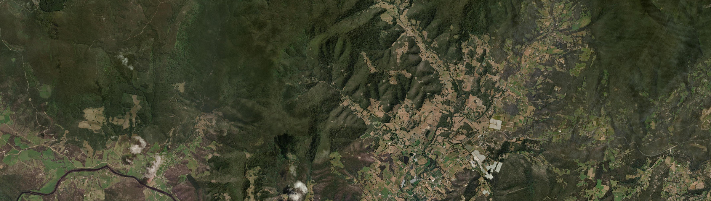 Aerial view of Lucaston, TAS