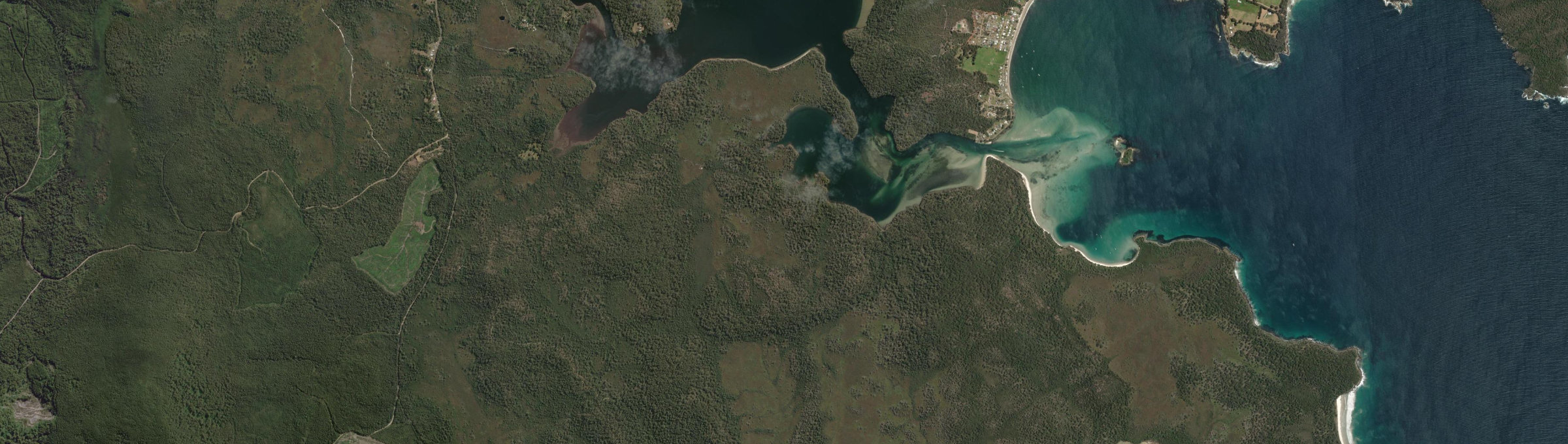 Aerial view of Ida Bay, TAS
