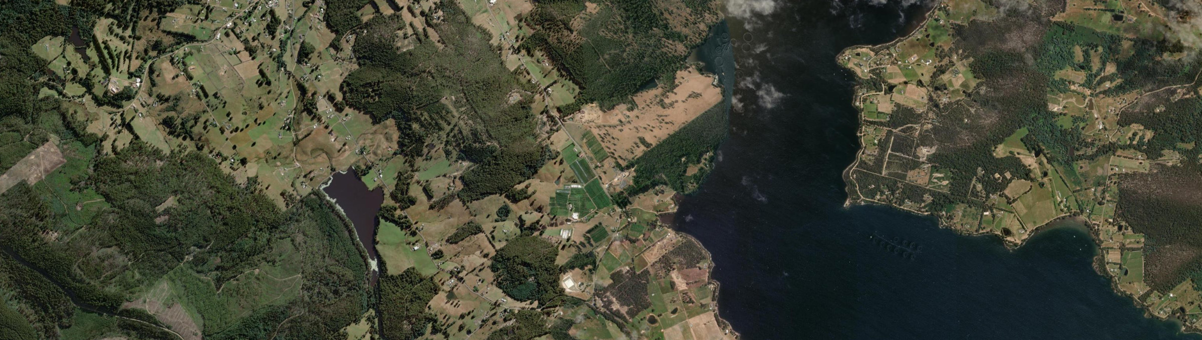 Aerial view of Cairns Bay, TAS