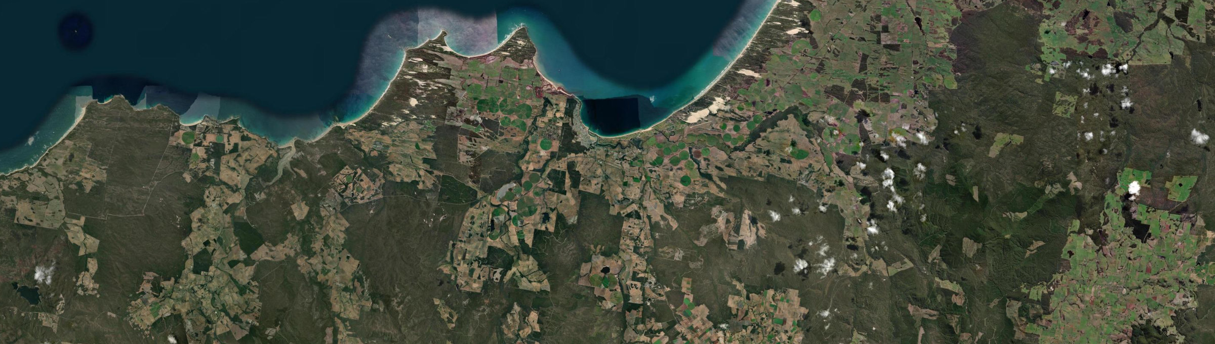 Aerial view of Bridport, TAS