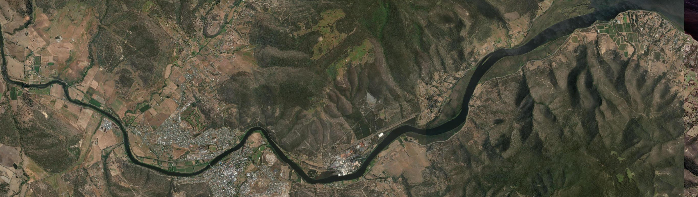 Aerial view of Boyer, TAS