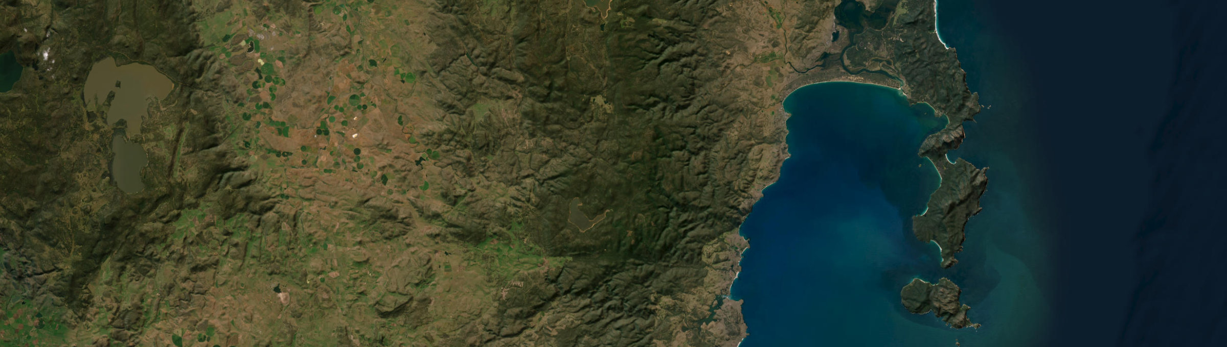 Aerial view of Tooms Lake, TAS