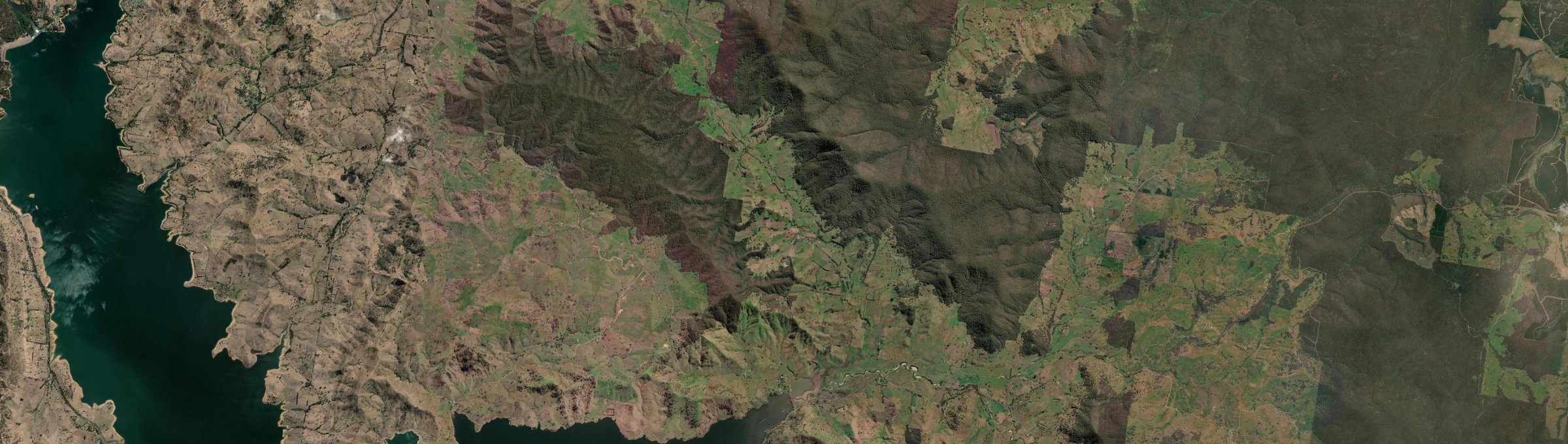 Aerial view of Georges Creek (Vic.), VIC
