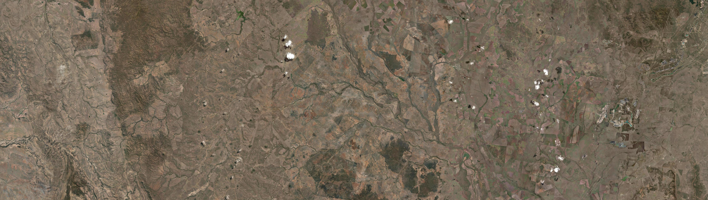 Aerial view of Carbine Creek, QLD