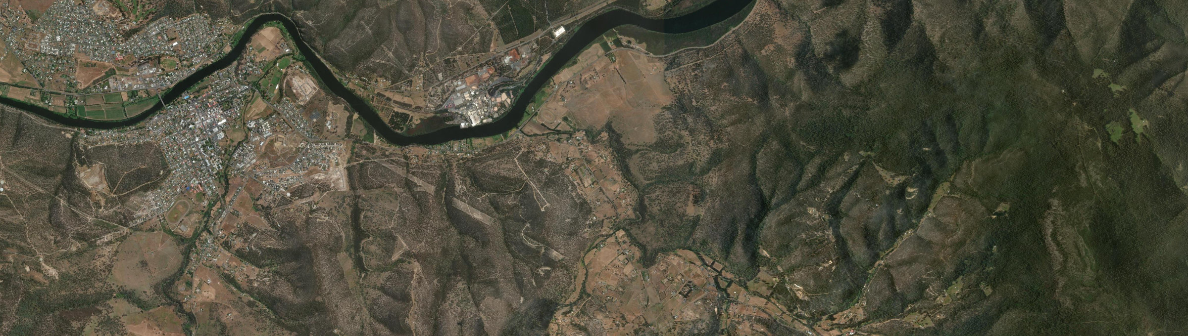 Aerial view of Sorell Creek, TAS