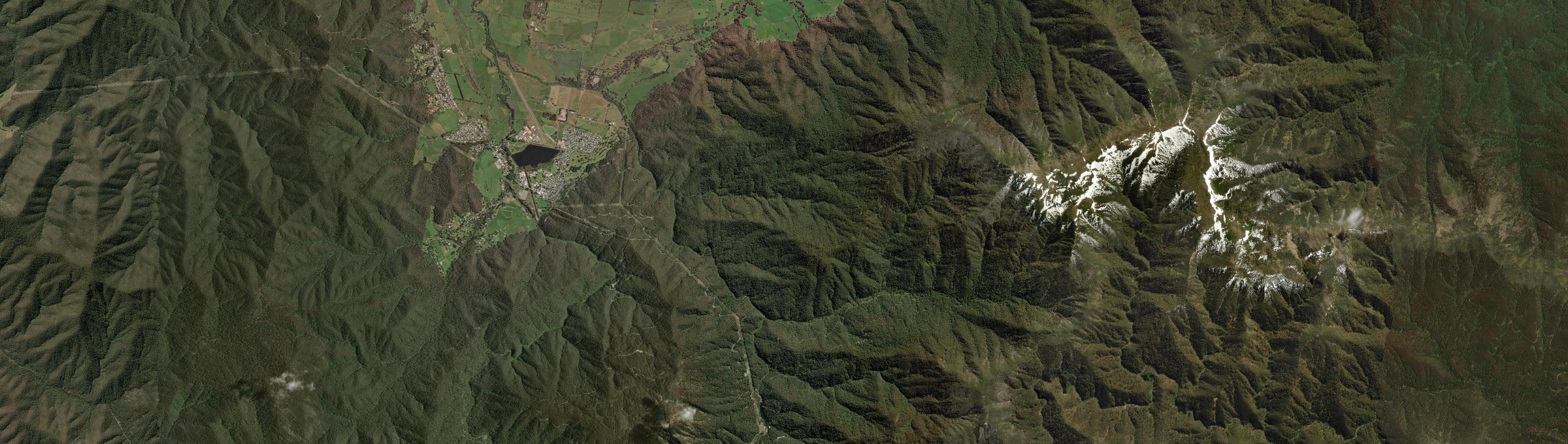 Aerial view of Mount Beauty, VIC