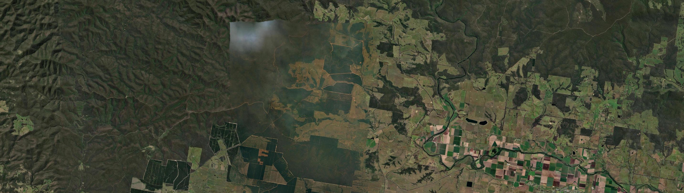 Aerial view of Glenaladale, VIC