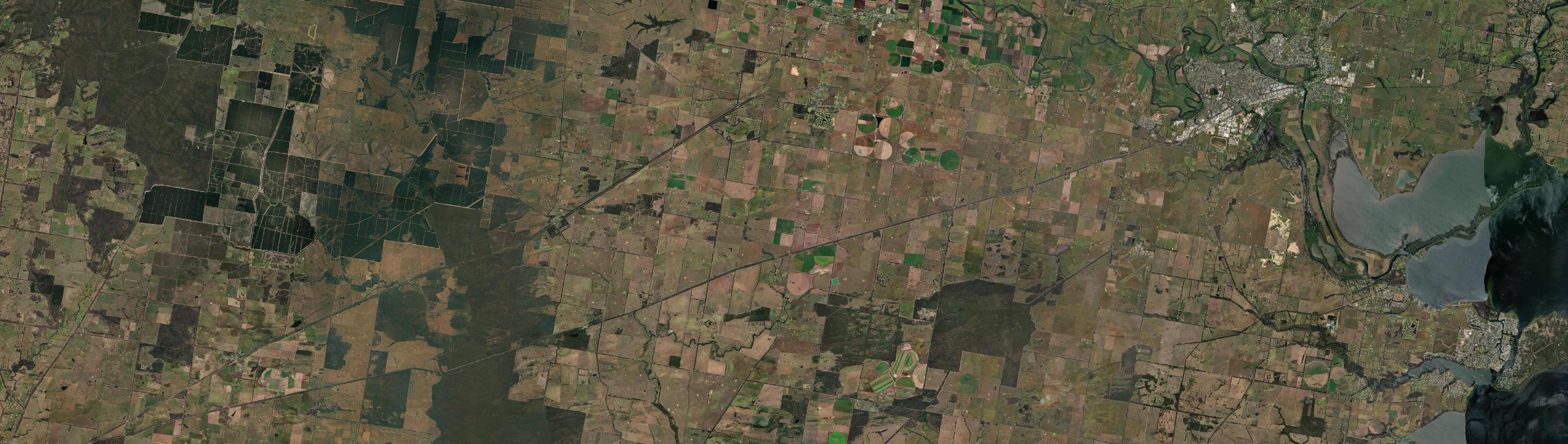 Aerial view of Lindenow South, VIC