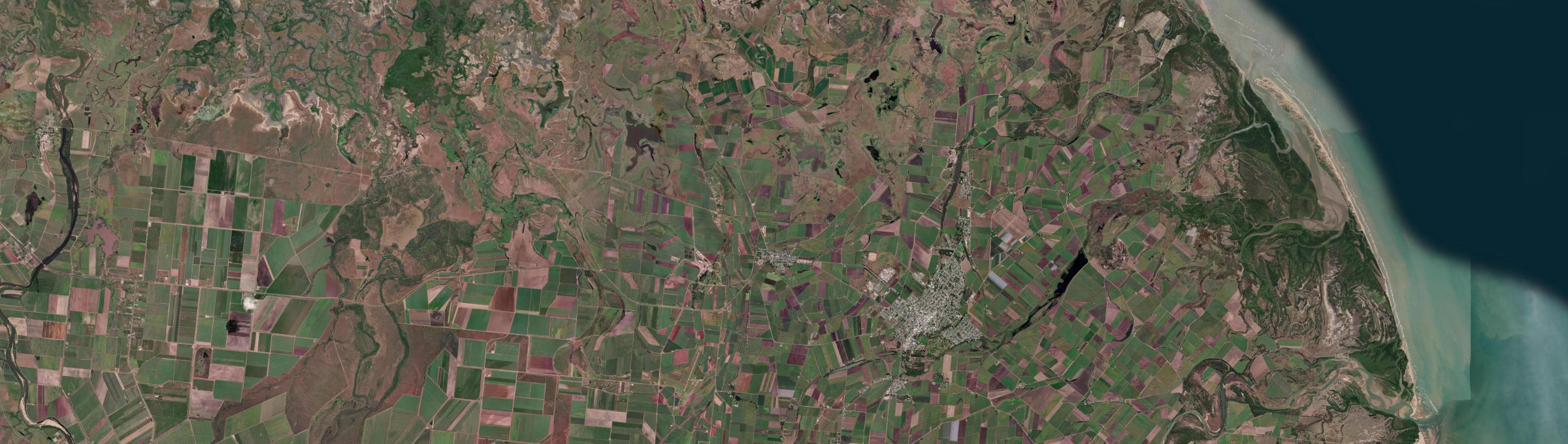 Aerial view of Brandon, QLD