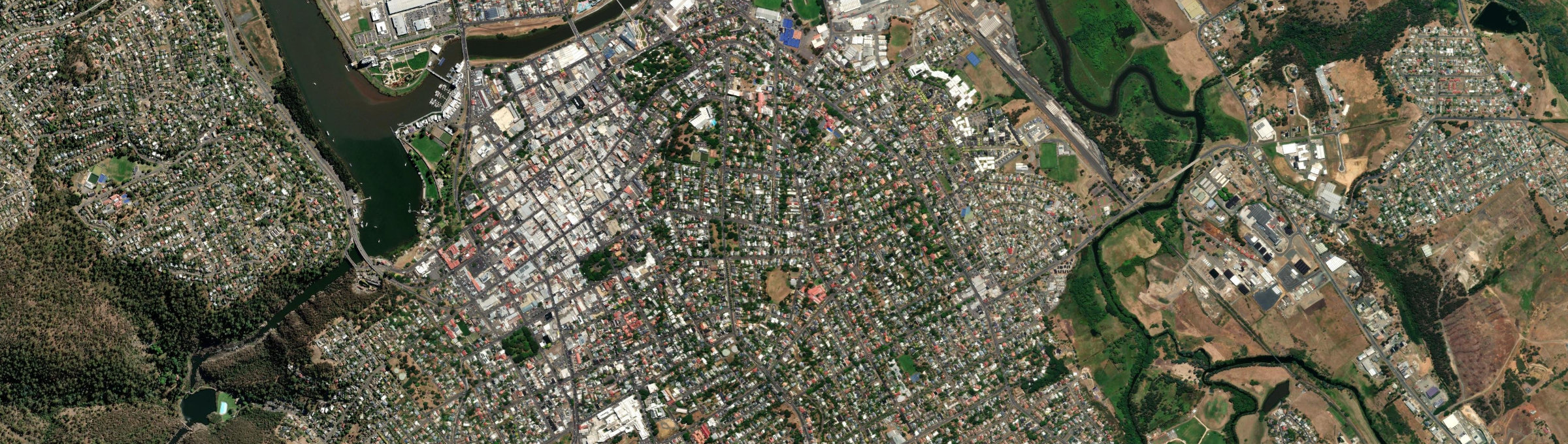 Aerial view of East Launceston, TAS