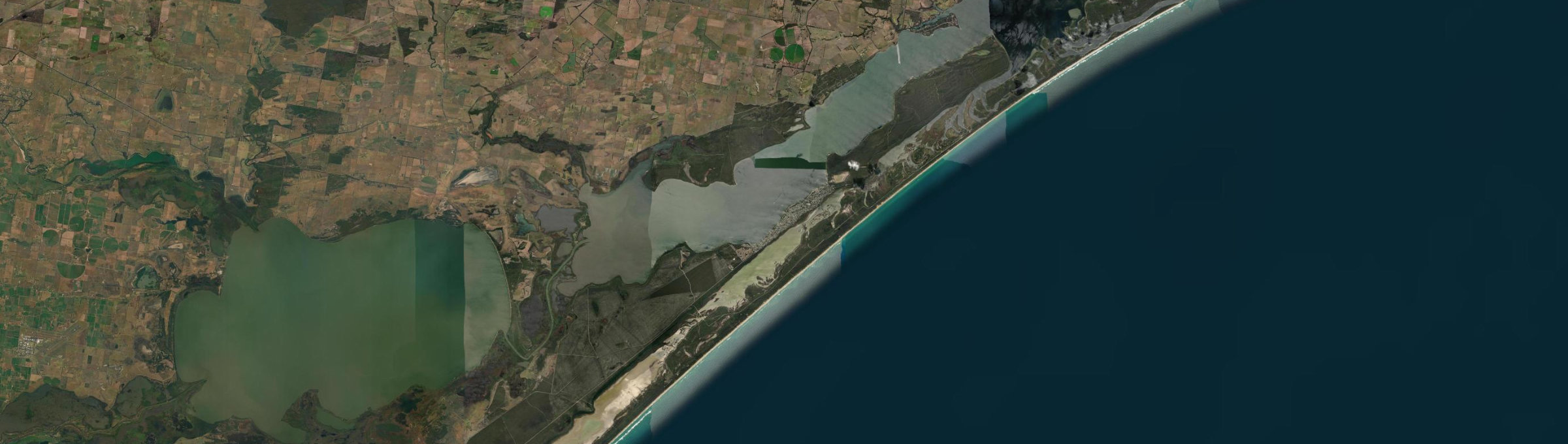 Aerial view of Loch Sport, VIC