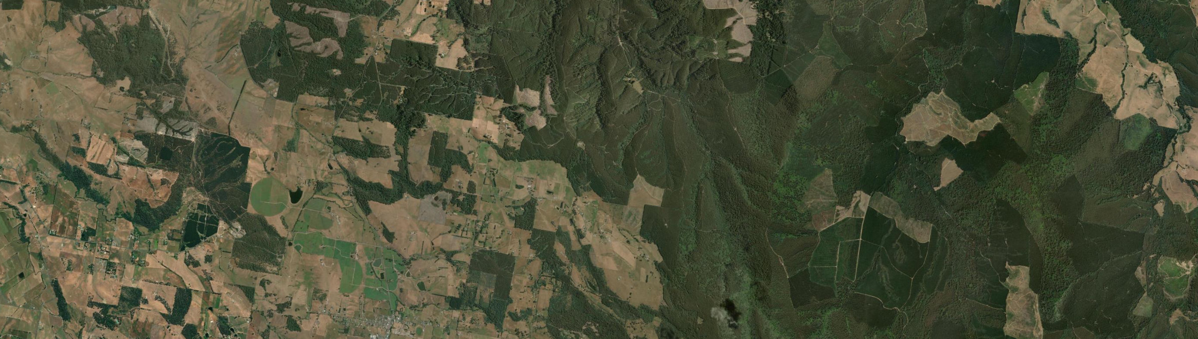 Aerial view of North Lilydale, TAS