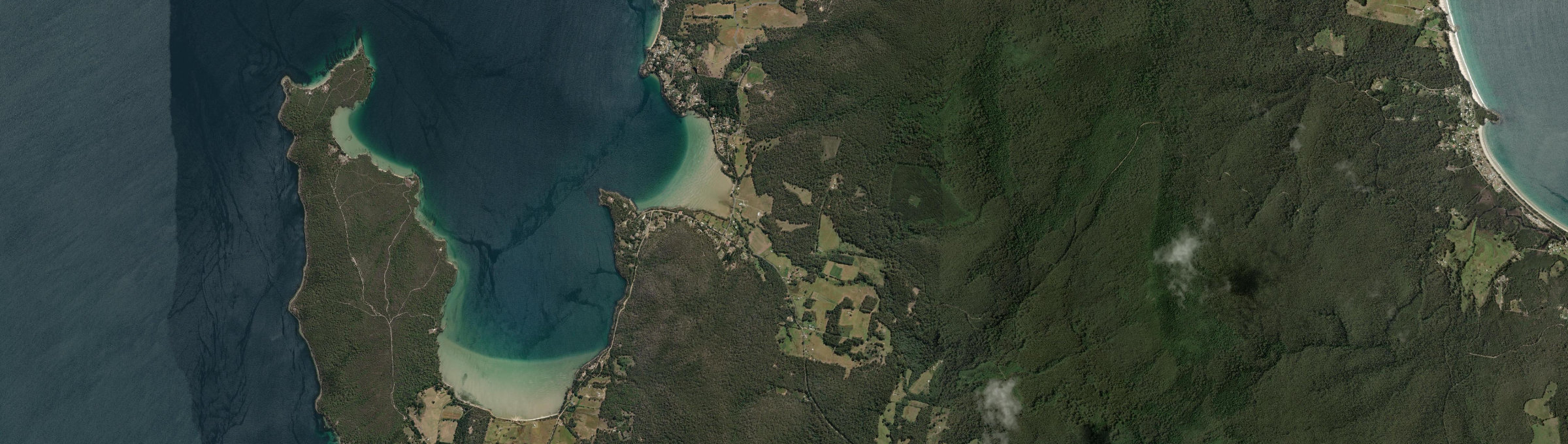 Aerial view of Lunawanna, TAS