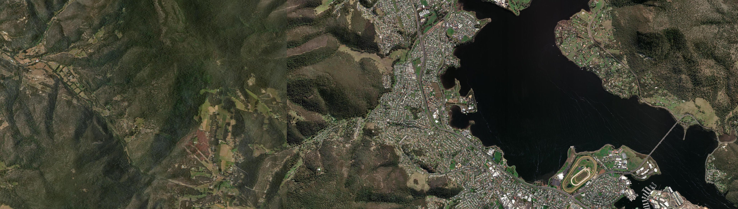 Aerial view of Berriedale, TAS