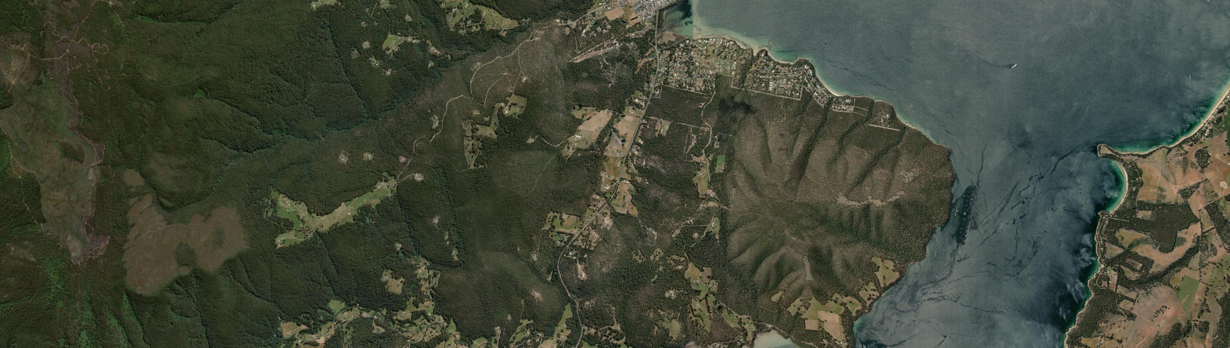 Aerial view of Lower Snug, TAS