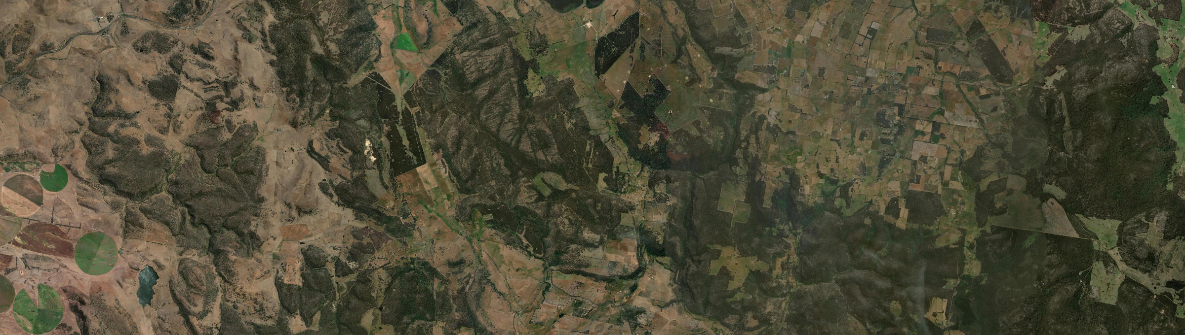 Aerial view of Rhyndaston, TAS