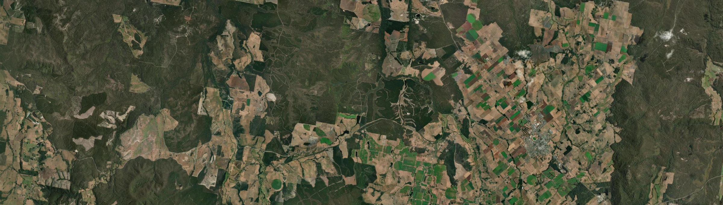 Aerial view of Blumont, TAS