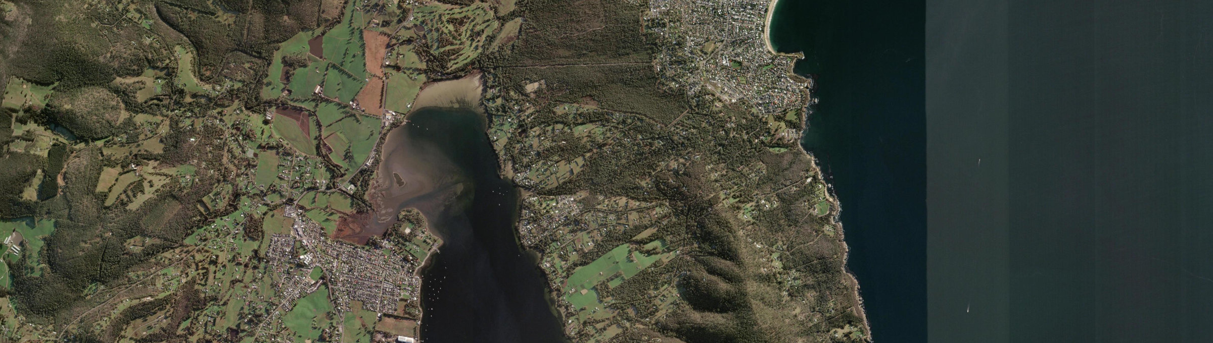 Aerial view of Howden, TAS