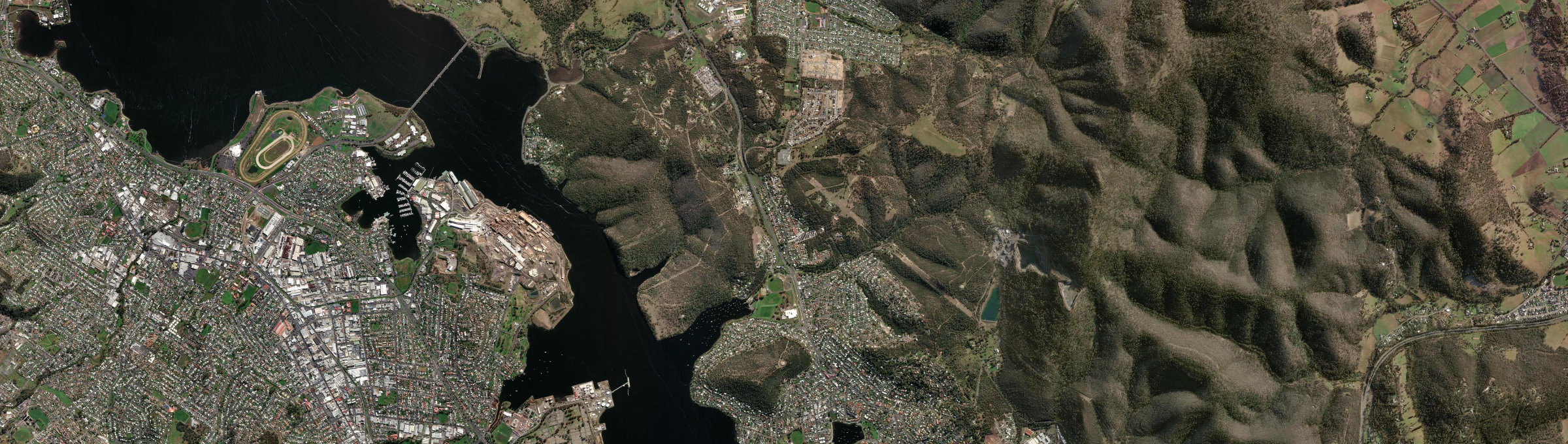 Aerial view of Geilston Bay, TAS