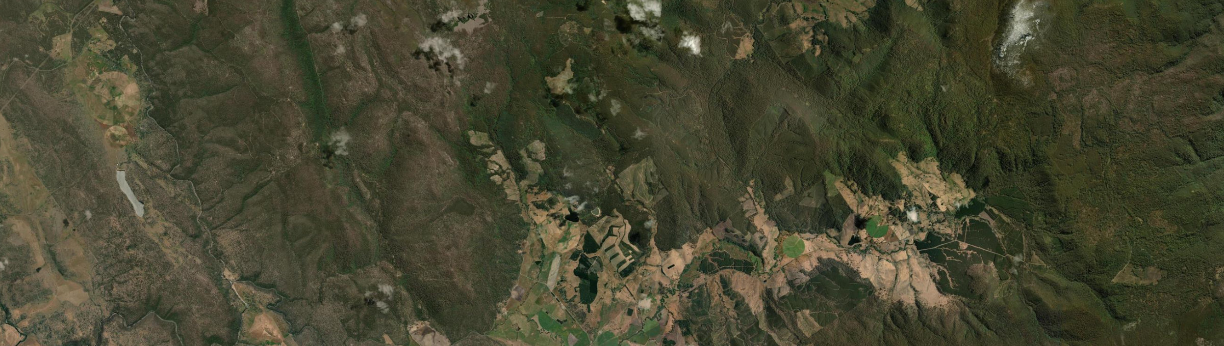 Aerial view of Burns Creek, TAS