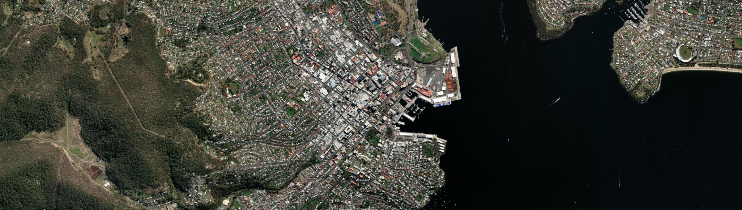 Aerial view of Hobart, TAS