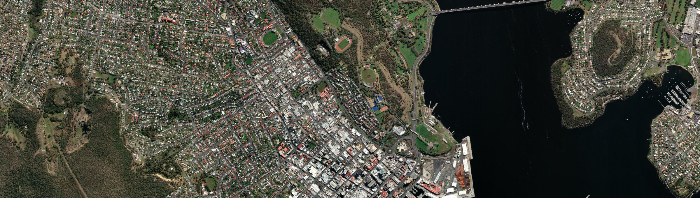 Aerial view of Glebe (Tas.), TAS