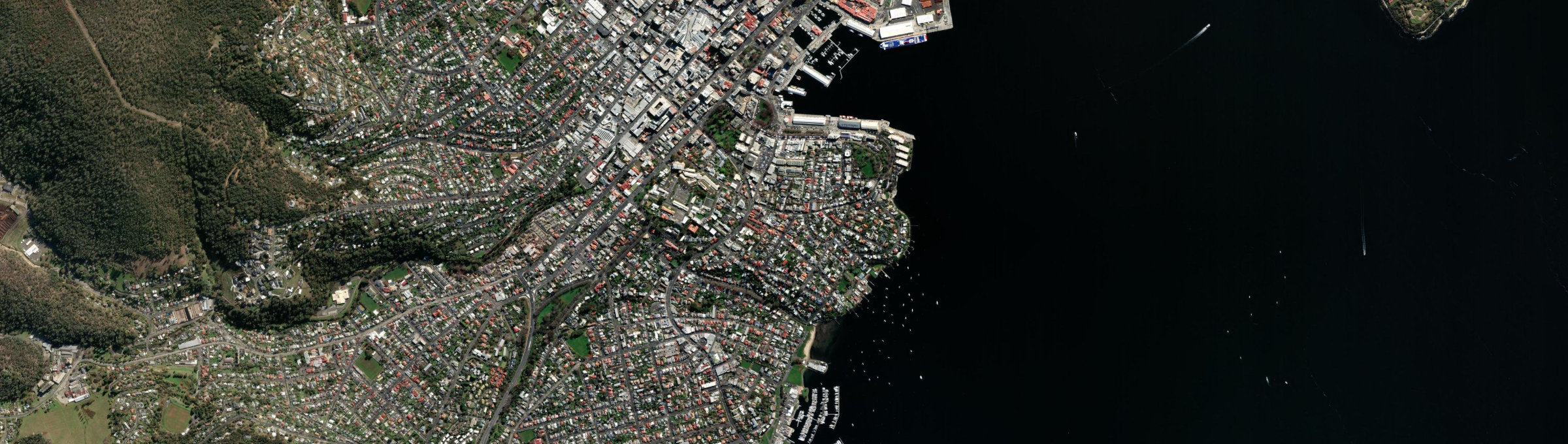 Aerial view of Battery Point, TAS