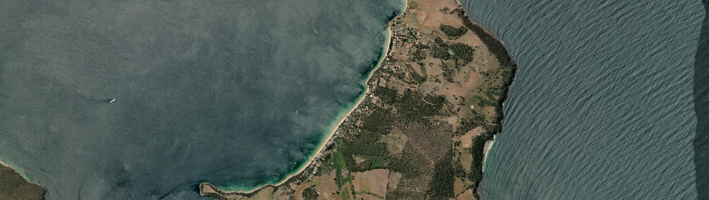 Aerial view of Dennes Point, TAS