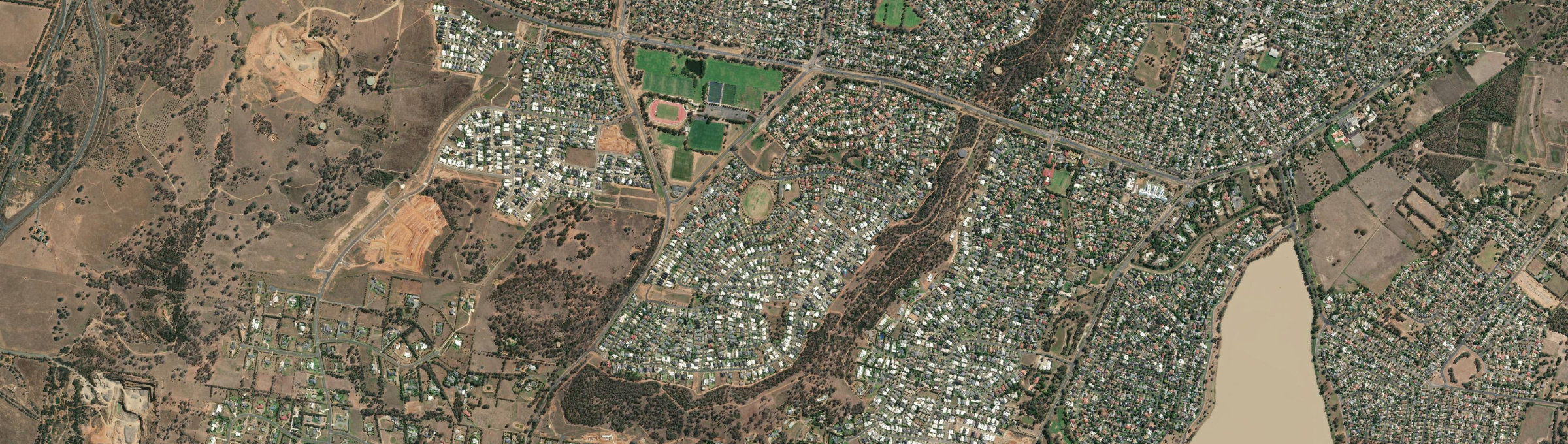 Aerial view of Bourkelands, NSW