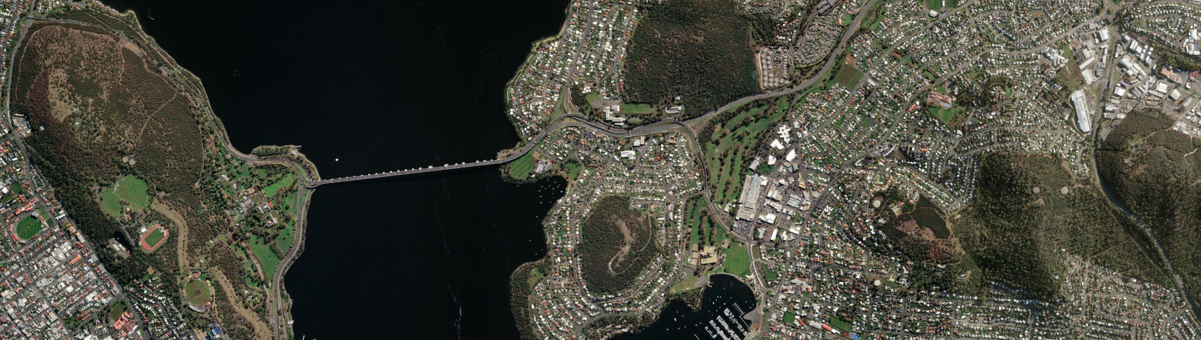 Aerial view of Montagu Bay, TAS