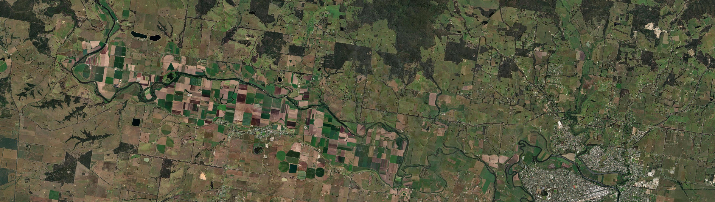 Aerial view of Calulu, VIC