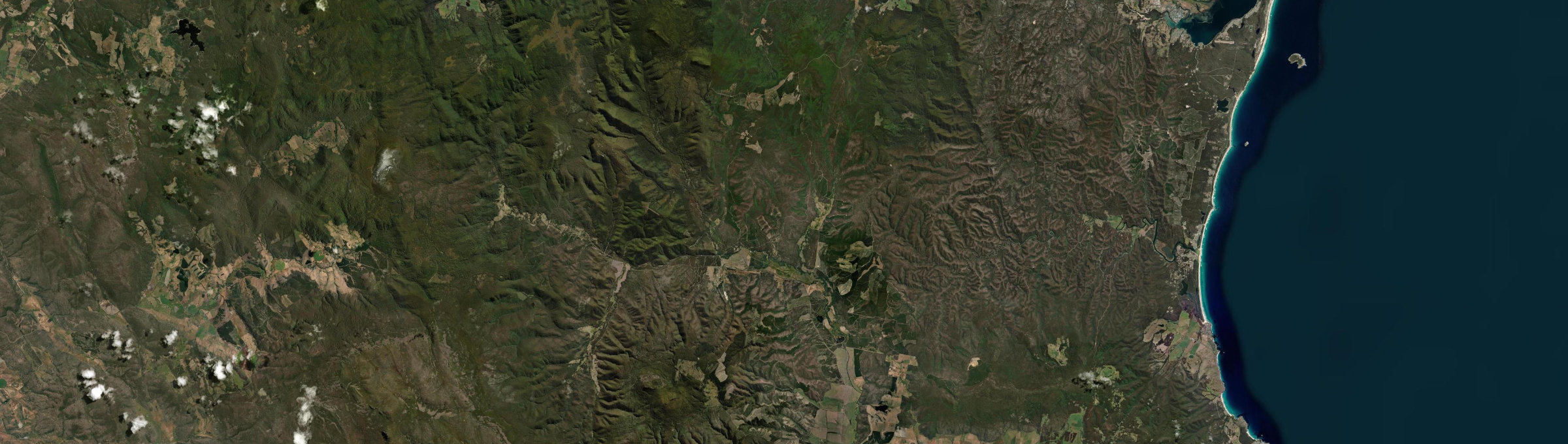 Aerial view of Mathinna, TAS