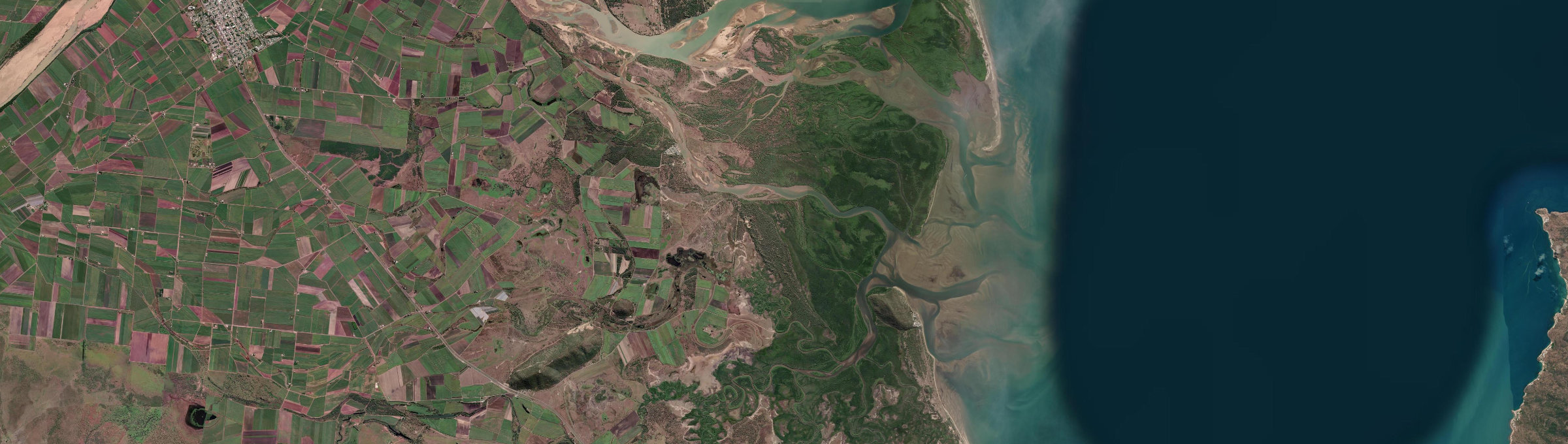 Aerial view of Groper Creek, QLD
