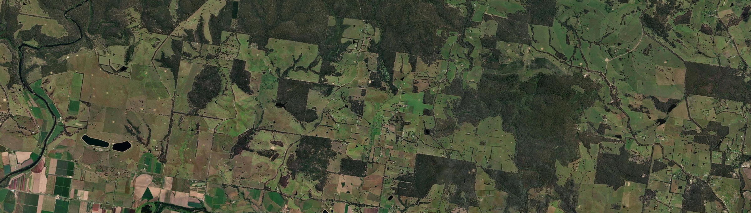 Aerial view of Flaggy Creek, VIC