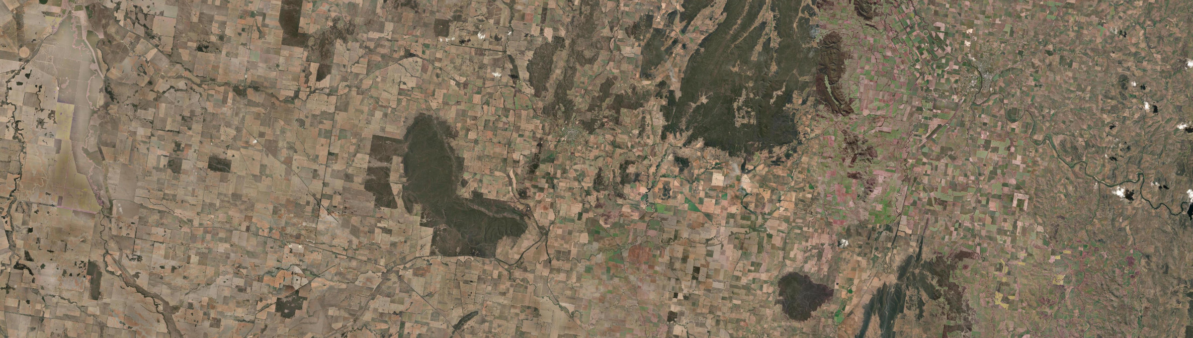 Aerial view of Grenfell, NSW
