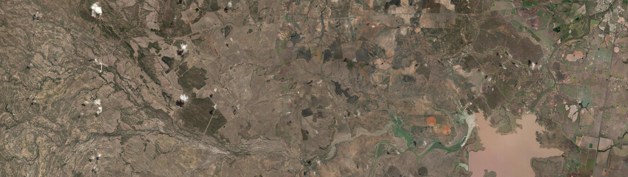 Aerial view of Anakie Siding, QLD
